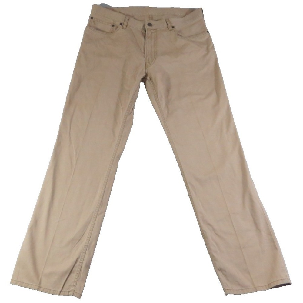 Polo Ralph Lauren Men 36x32 Tan Khaki Chino Pants Straight 100% Cotton Twill EUC